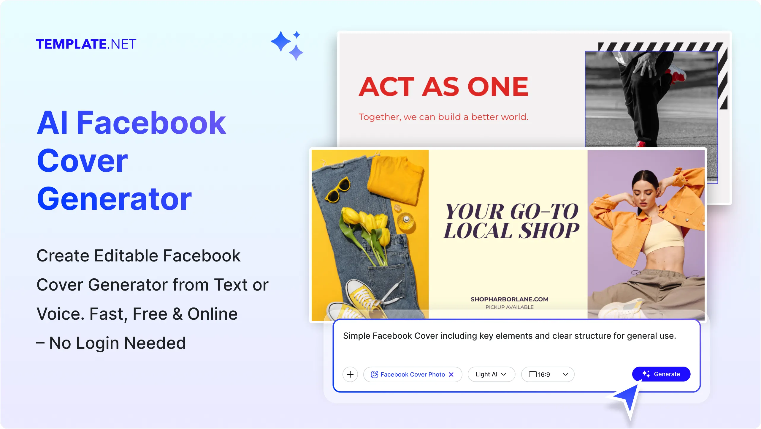 Free AI Facebook Cover Generator, Free Facebook Cover Maker [ No Signup ]